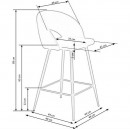 Стул барный HALMAR H96 серый/черный